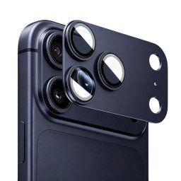Folie pentru iPhone 17 Pro Max - Blueo Integrated Metal Camera Lens Protector - Deep Blue