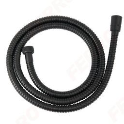 Furtun flexibil dus conic, metalic 150 cm, negru
