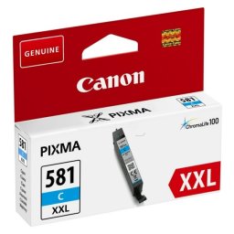 Cartus Cerneala Original Canon Cyan, CLI-581XXLC, pentru Pixma TR7550|TR8550|TS6150|TS6250|TS705|TS8150|TS8250|TS9150|TS9155|TS9550, , (timbru verde 0.15 lei), "1995C001AA"