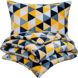 Lenjerie de pat din microflanel 4Home Scandi triangle , 160 x 200 cm, 70 x 80 cm