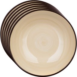 Set de 6 farfurii adânci Palas de 18 cm, culoarecrem