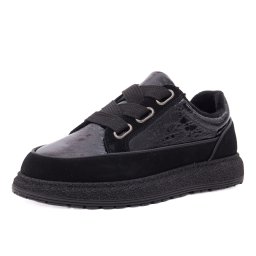 Pantofi dama casual din piele naturala lacuita, KARISMA 1WC90010A 01-L, negru
