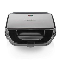 Sandwich Maker, Grill, Waffle, Placi Anti-aderente, Inox, Plastic, Nedis, 900 W