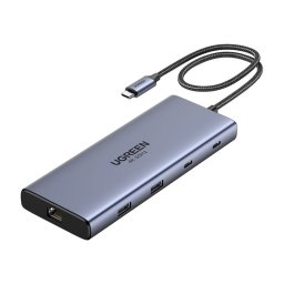 Hub USB-C Ugreen CM639-45380 | 10in1, 2x HDMI, 2x USB, RJ45, PD 100W
