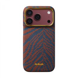 Husa Pitaka KI1823P | iPhone 18 Pro, PitaTap, Breath of Veins, Burning Orange