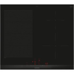 Plita Siemens EX675HEC1E iQ700, independent hob (black/stainless steel, 60 cm, Home Connect)
