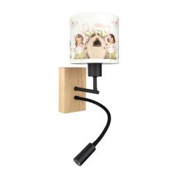 BRILAGI- Lampă LED flexibilă BOBO WOOD 1xE27/25W/230V + LED/3W stejar/negru/alb/roz/zâne