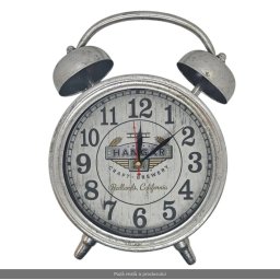 Ceas desteptator vintage din metal cu clopotei, 32 cm