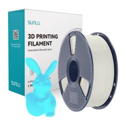 Filament 3D Sunlu PLA Glow In The Dark 1.24g/cmp Alb-Albastru