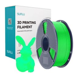 Filament 3D Sunlu PLA Glow In The Dark 1.24g/cmp Verde