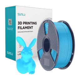 Filament 3D Sunlu PLA Glow In The Dark 1.24g/cmp Albastru
