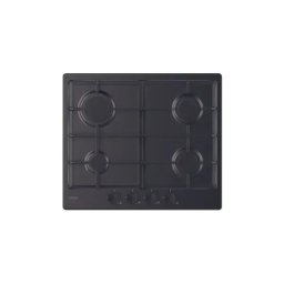Plita Incorporabila Candy CHG6BRBB Gaz 4 Arzatoare Aprindere Electrica One Touch Gratare Fonta 60cm Neagra