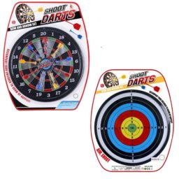 Joc Dart Magnetic Cu 2 Fete Tinta Clasica Si Cercuri 9 Sageti, 41 cm, 3 ani+