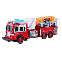 Masina Pompieri De Jucarie Fire Rescue Cu Scara Telescopica Rotativa Si Nacela 3 Ani