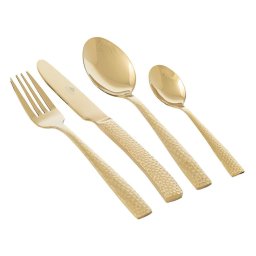 MARS - Tacamuri inox 18/0 aurii GOLD (4 perosane - 16 piese)
