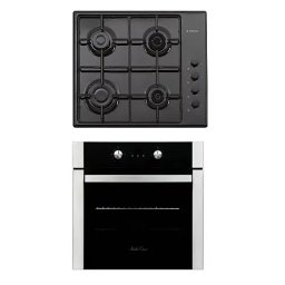 Cuptor Pachet Cuptor Electric Incorporabil, Studio Casa Venezia Clasic, Ln605Blk, 56L + Plita pe gaz Studio Casa PG660 ISEO Black