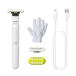 Aparat de barbierit OneBlade Intimate Autonomie 30 minute, Wet&Dry White