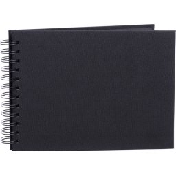 Album foto FOCUS Essence Wire-O 23x17cm, coperta neagra, file negre