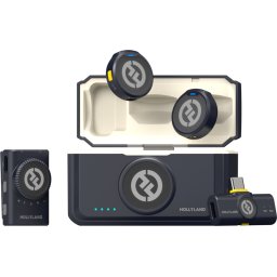 Microfon wireless Hollyland LARK M2 Mini Combo cu RX camera si RX USB-C