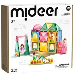 Set Magnetic Mideer My First Kit - Joc Educativ de Constructie si Rol cu 32 Piese Magnetice Sigure