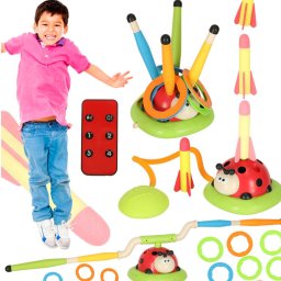 Jucarie interactiva copii, set 3 in 1, multicolor, pentru interior si exterior, Varsta 3+ ani