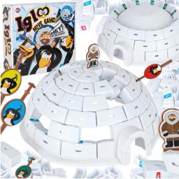 Joc de Societate Igloo Move Game, Joc de Dexteritate si Echilibru, 64 Blocuri de Gheata, 2-4 Jucatori, 5 ani+