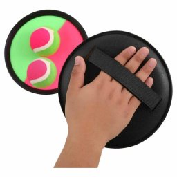 Set 2 Palete cu minge si arici, Model Arunca si Prinde, Prindere Velcro, Roz Verde, 18 cm diametru, Catch Toss Ball
