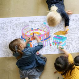 Rola hartie desene de colorat - tematica Jungla - 10 m lungime