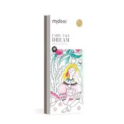 Carte de colorat cu desene, include pensula de pictat si acuarele, Basme, Fairy Tale Dream, Mideer