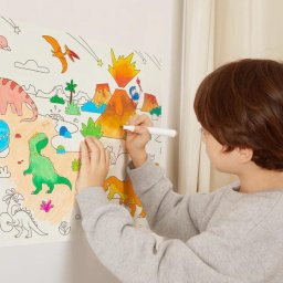 Rola hartie desene de colorat - tematica dinozauri - 4 m lungime, cu adeziv