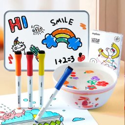 Set 8 markere pentru pictura pe apa, whiteboard si tatuaje temporare MiDeer