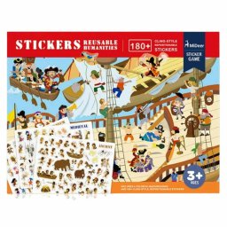 Set 180 Abtibilduri Reutilizabile, Stickere si Autocolante pentru Copii, Humanities