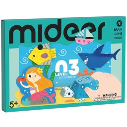 Kit Creativ Brain Game Book Let s Create Nivel 3, 50 Activitati Artizanat, Varsta 5 Ani+