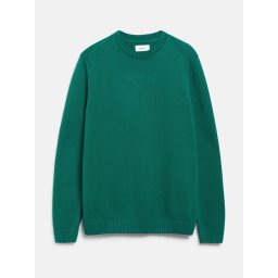 s.Oliver Pulover barbati din bumbac, tricotat fin, cu decolteu la baza gatului, Regular fit, Verde smarald (SELECTATI MARIMEA: L)
