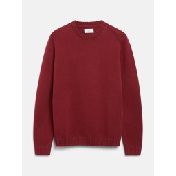 s.Oliver Pulover barbati din bumbac, tricotat fin, cu decolteu la baza gatului, Regular fit, Bordeaux (SELECTATI MARIMEA: L)