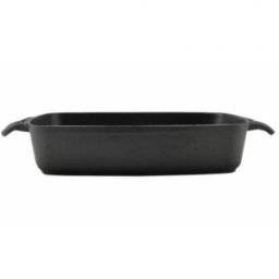 Tava din Fonta fara Capac, 34 x 25 x 7 cm, Neagra, Perfect Home