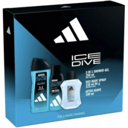 Set 2 x Caseta Cadou Barbati Ice Dive, After Shave 100 ml, Deodorant 150 ml, Gel Dus 250 ml