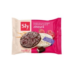 Set 2 x Rondele din Orez cu Glazura de Cacao si Zmeura, 34 g