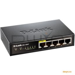 D-Link, Switch Desktop 5 porturi 10/100, 1 port PoE 802.3af