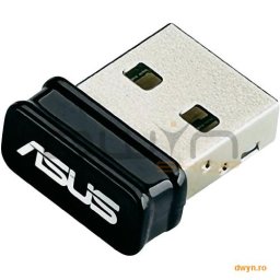 ASUS, Wireless N USB NANO Adapter, 802.11n, 150Mbps