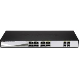 D-Link, Smart Switch 16 porturi 10/100/1000 Gigabit, 4 SFP, Smart, Switching capacity 40Gbps