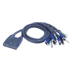 ATEN CS64US 4-Port USB KVM Switch, Speaker Support, 0.9/1.2m cables