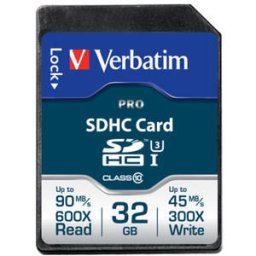 Card Memorie Verbatim Pro Class10 Uhs-I 32gb Sdhc