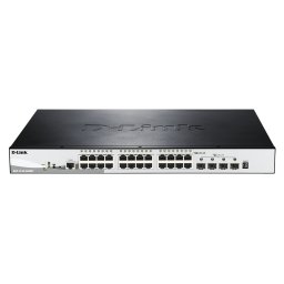 D-Link 28-Port Gigabit Stackable POE (max. 370W) Smart Switch incl. 4 10G SFP+