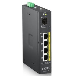 Zyxel RGS100-5P Industrial Switch 4x GbE+1x SFP, PoE DIN rail/Wall mount, IP30