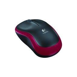 MOUSE LOGITECH M185, WIRELESS, OPTIC, ROSU