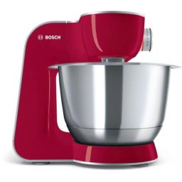 Robot de bucatarie planetar BOSCH Serie 4 MUM5 MUM55761, 900W (7 trepte), Bol inox 3.9l, Rosu/Argintiu