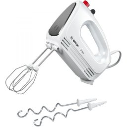 Mixer de mana Bosch MFQ22100, 375W, 4 viteze + Turbo, Alb/Gri