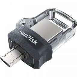 Stick Memorie SanDisk Ultra Dual m3.0 64 GB, USB 3.0, Black-Silver
