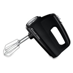 Mixer de mana Russell Hobbs Matte Black 24672-56, 350 W, 5 viteze, Turbo, Negru